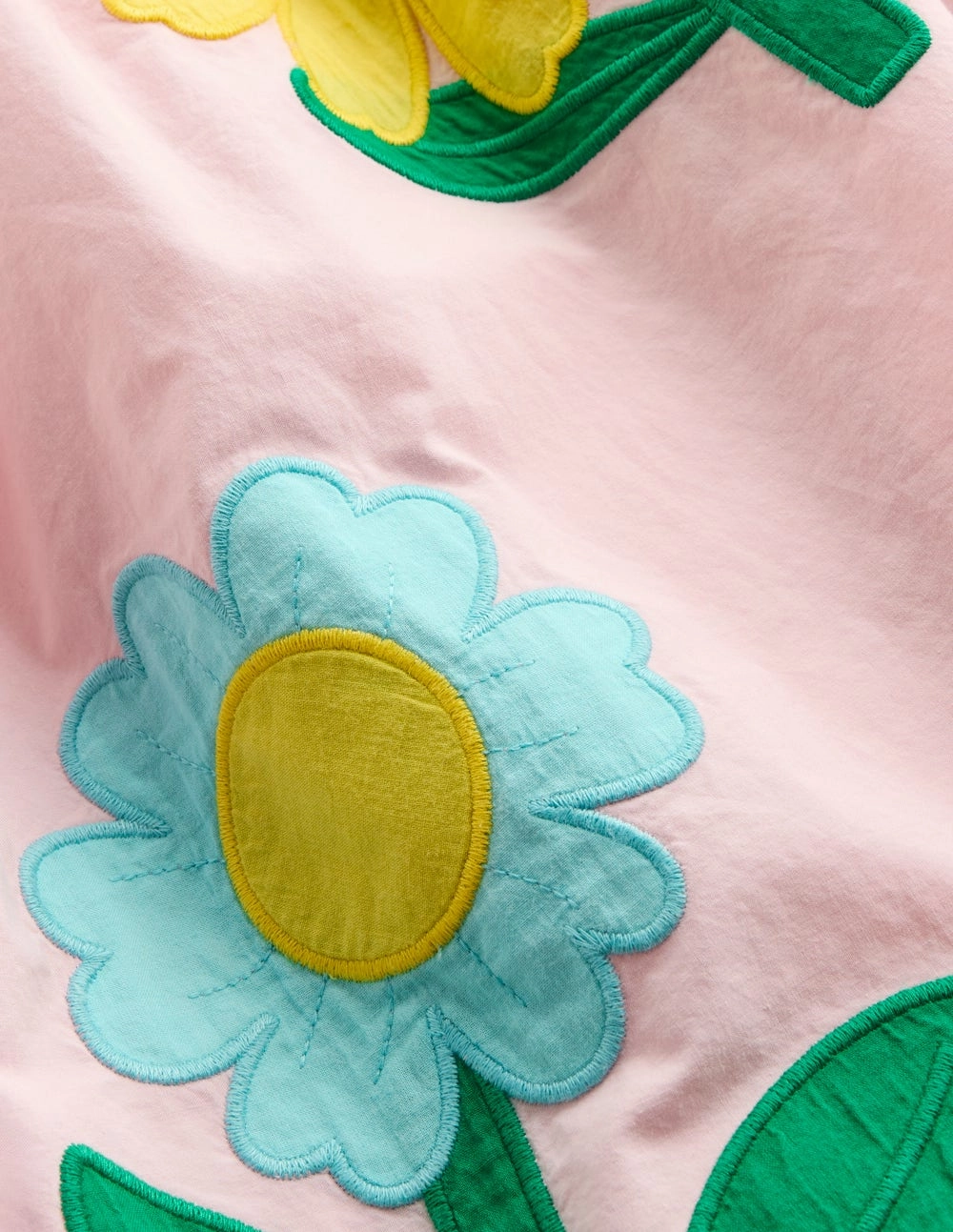 Annalisa Appliqu Sundress-Pink Flower Comfortable Style Relaxed Wear