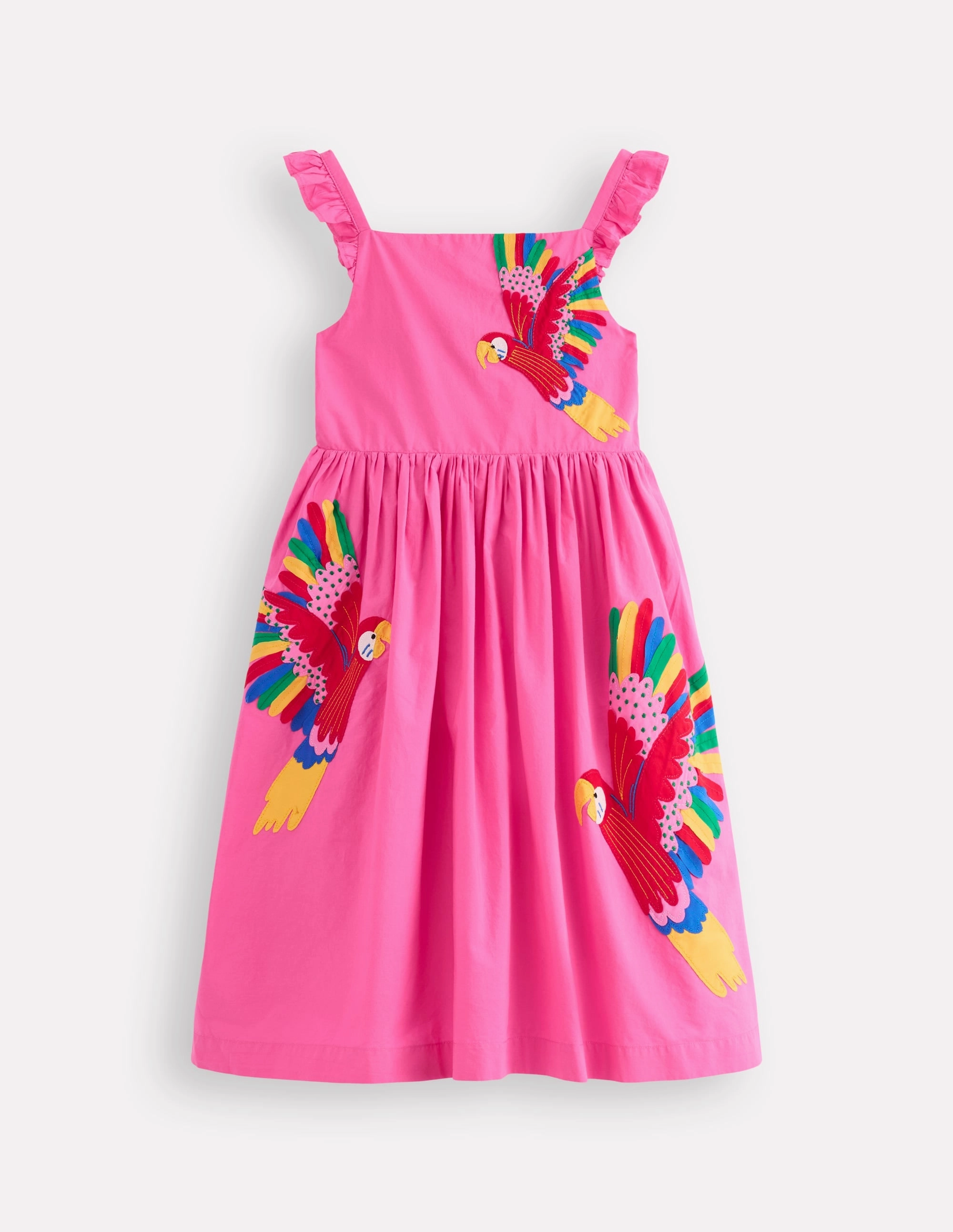 Visual Balance Annalisa Appliqu Sundress-Sorbet Pink Birds