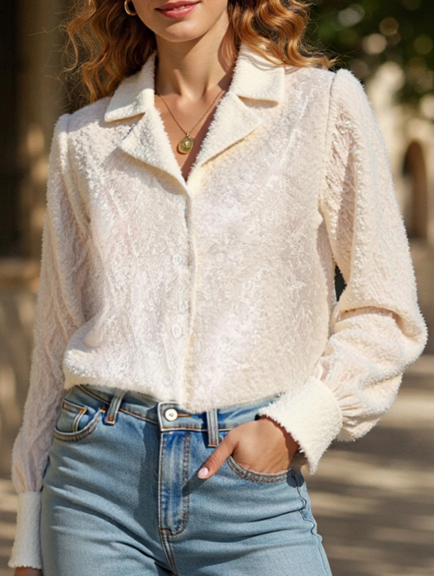 Diamond check suit collar cardigan long-sleeved shirt ReinforcedEdges