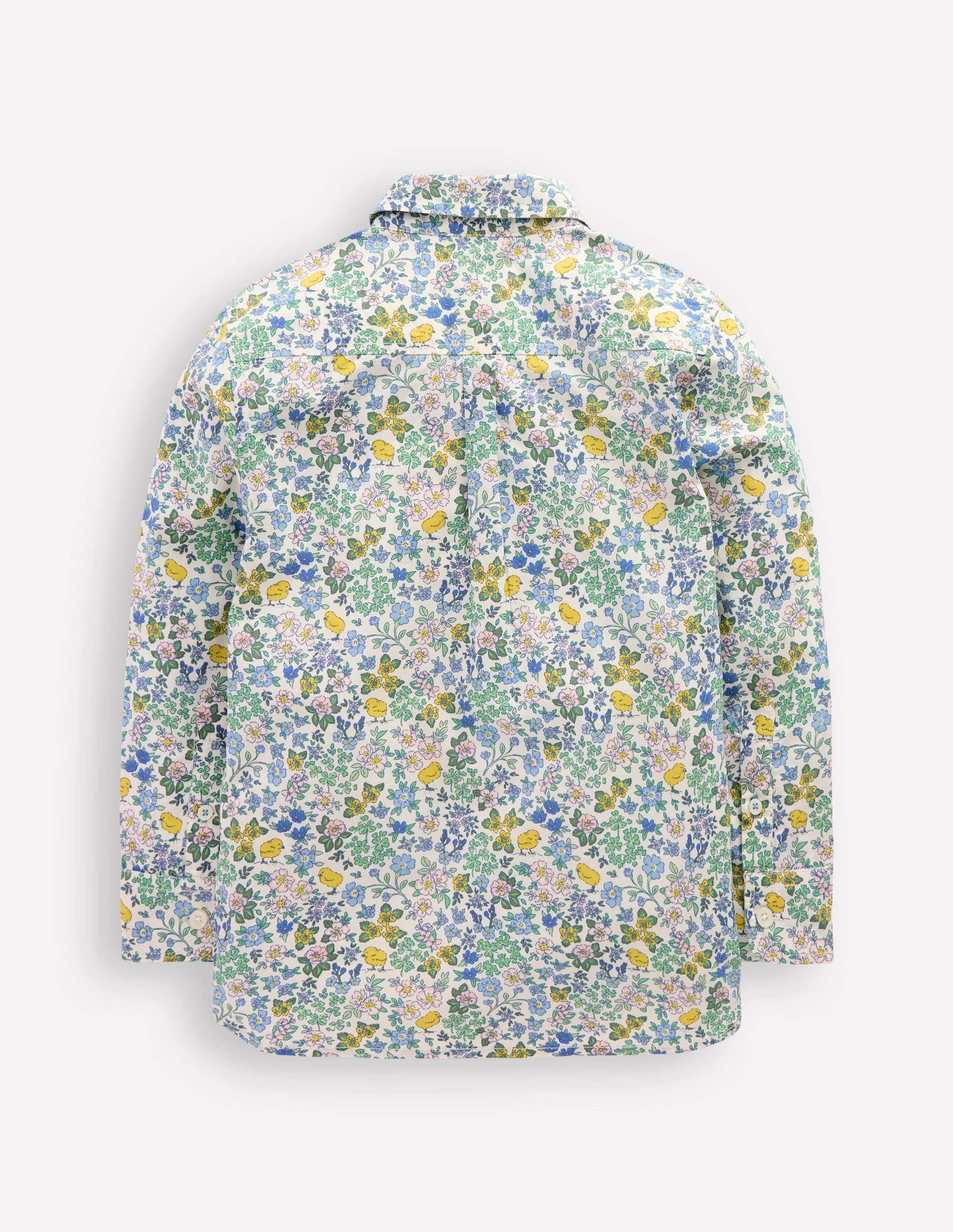 Cotton Shirt-Easter Chick Floral Recycled Polyester