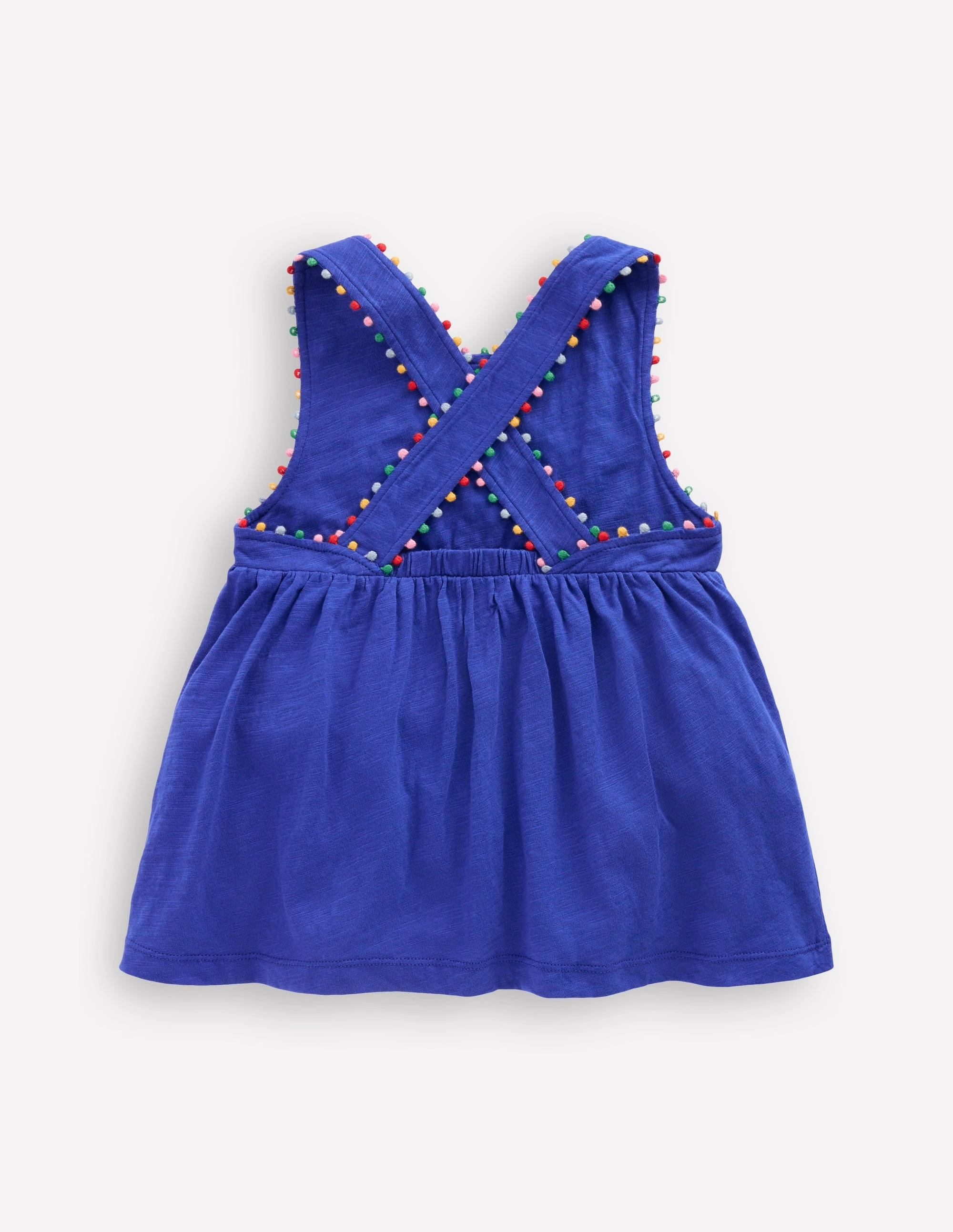 QuickDryTech Cross-back Pom Vest-Bright Blue