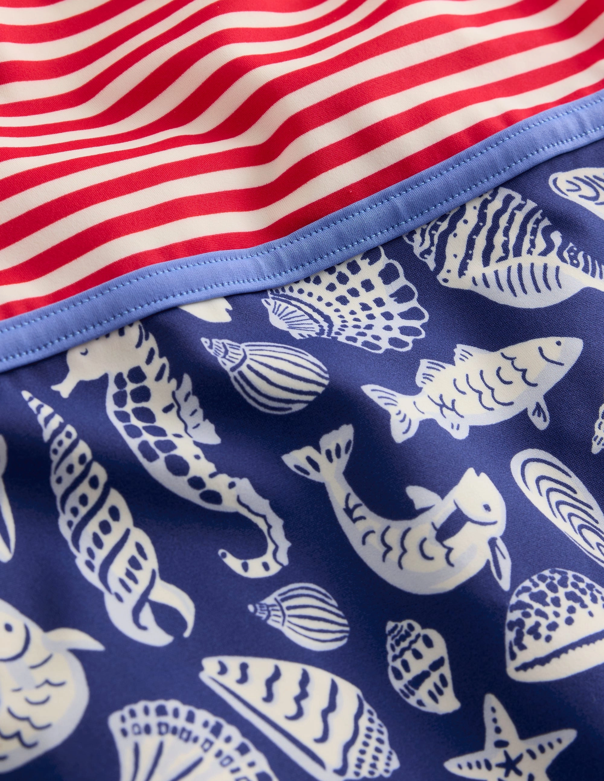 Hotchpotch Swimsuit-Sapphire Blue Seashore Ultraviolet Dispersant Finish Gradient-Hues