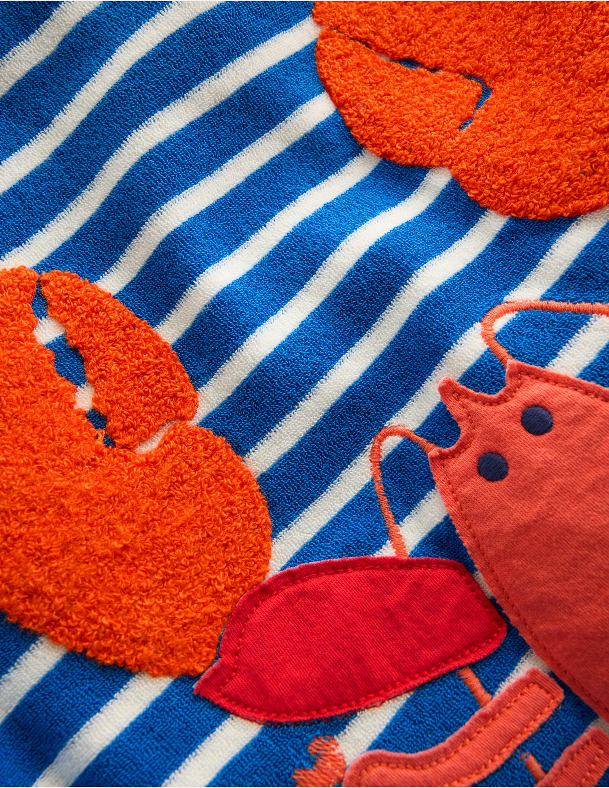 EasyCare Fabric Fun Towelling Sweatshirt-Blue and Ivory Lobster