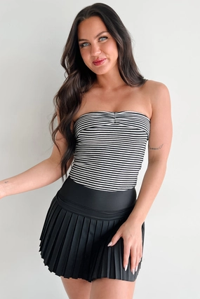 Weekend Vibes Striped Tube Top (Black/Grey) BlendMaterials LongLastingDurability