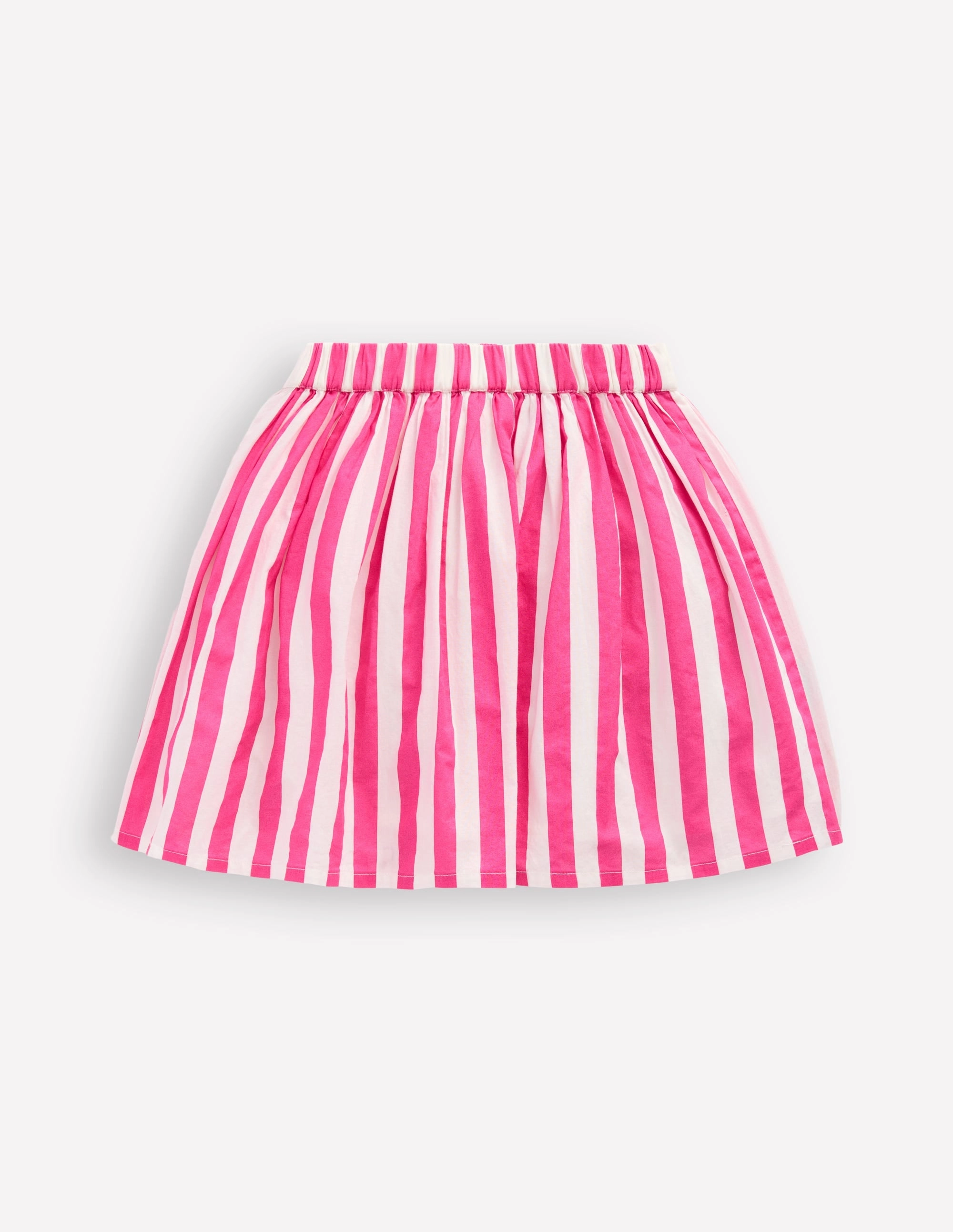 Appliqu Skirt-Fruit Pink Stripe Polished Look