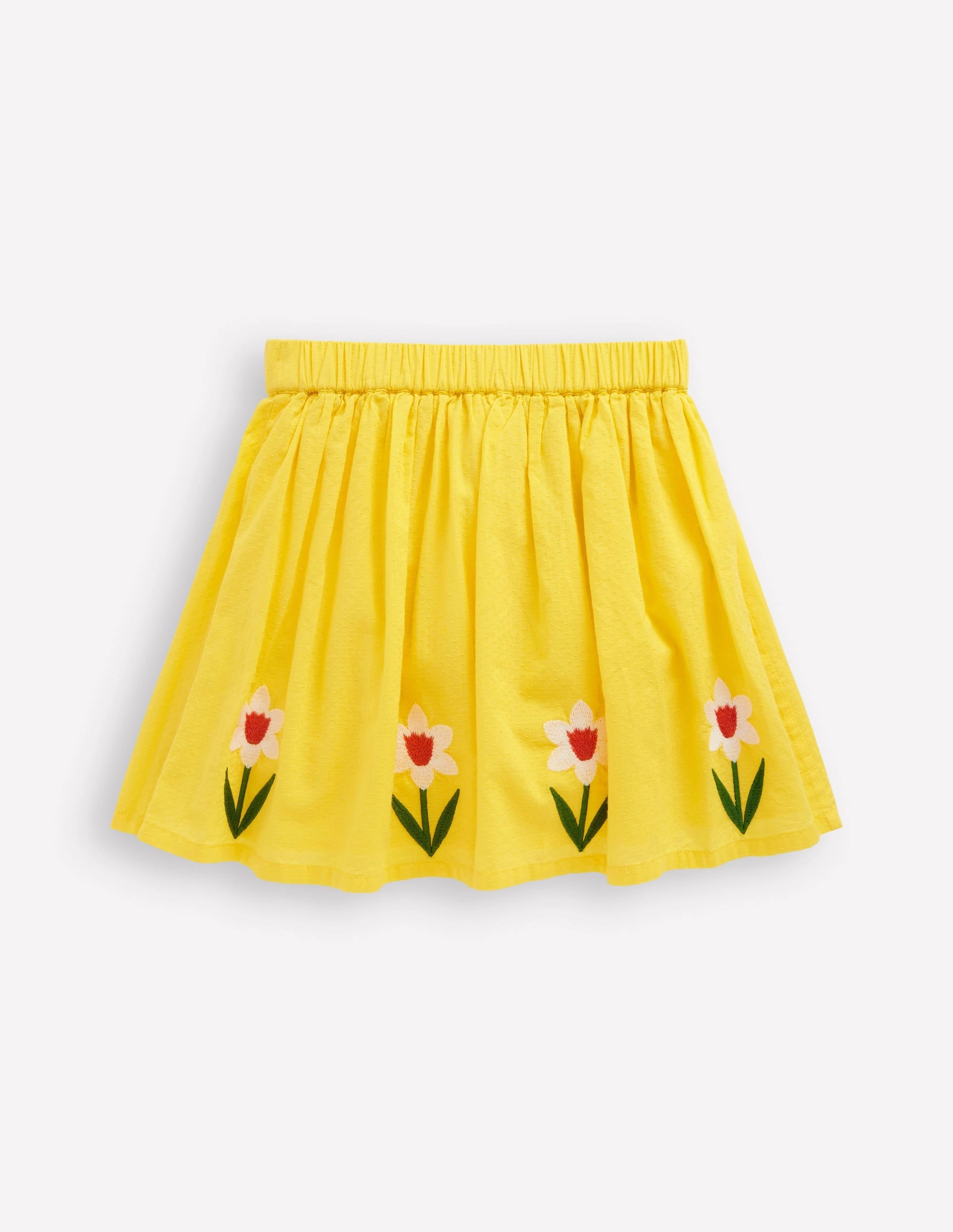 Easy Combo Detachable Detail Appliqu Skirt-Tropical Yellow Flowers