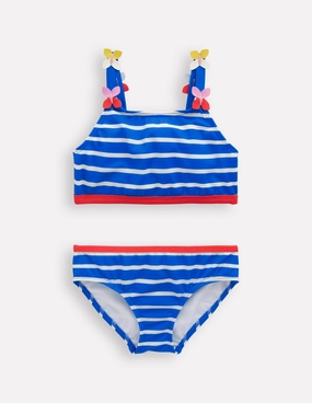 Applique Strap Bikini-Gallery Blue Stripe Butterfly Anti Slip Waist Gripper temperature regulation