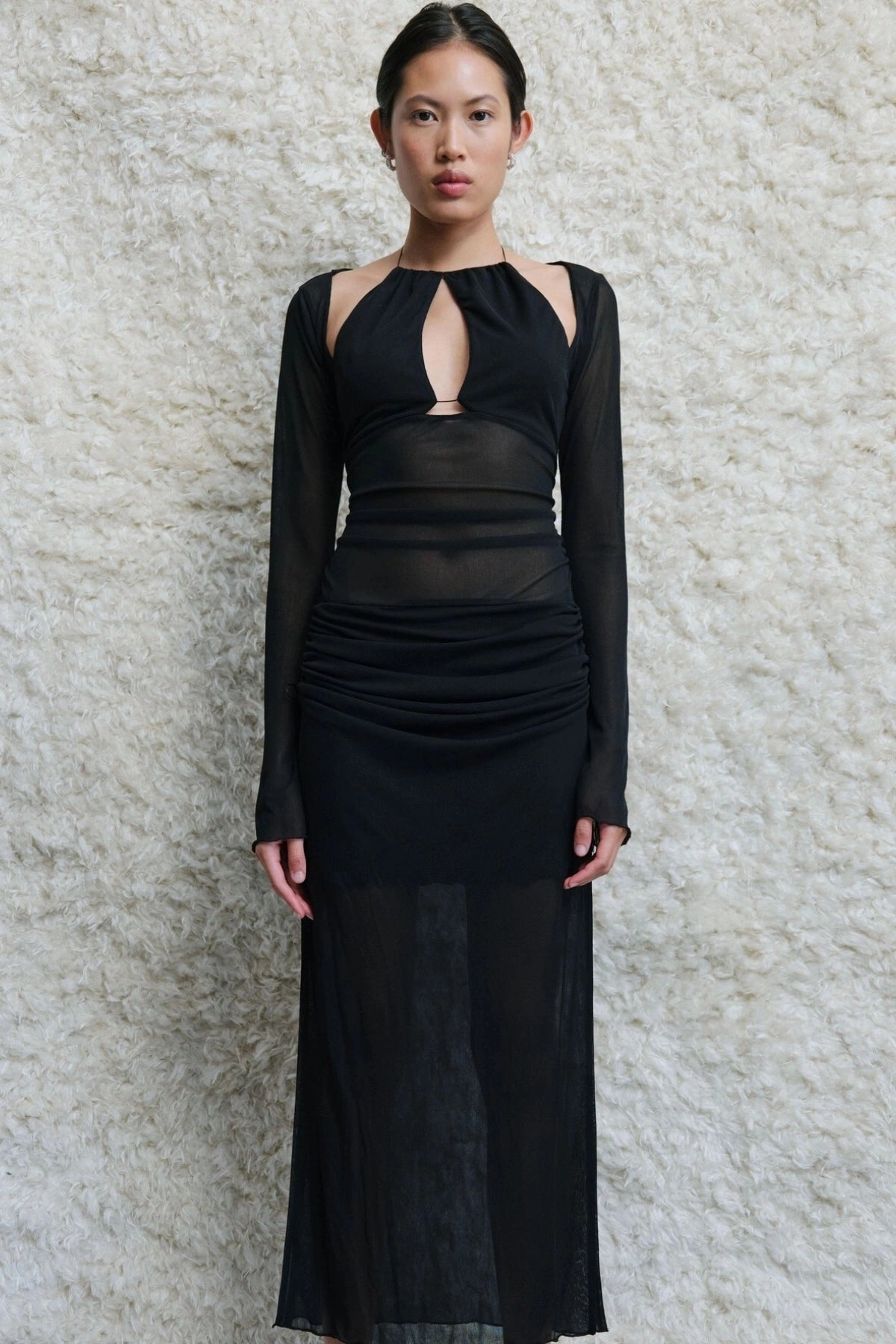 Ari Cutaway Dress Black Sleek Wear