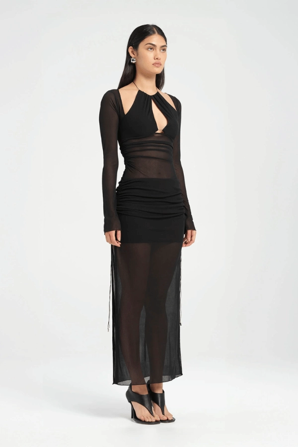 Timeless Wear Ari Cutaway Dress Black