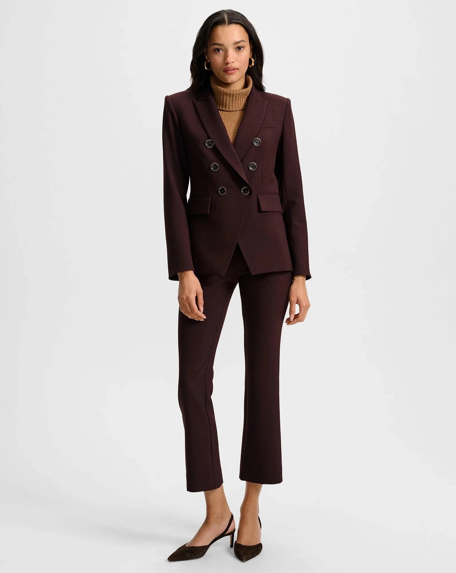 Luxe Look Sporty Comfort Fit Arte Kick-Flare Pant Dark Currant