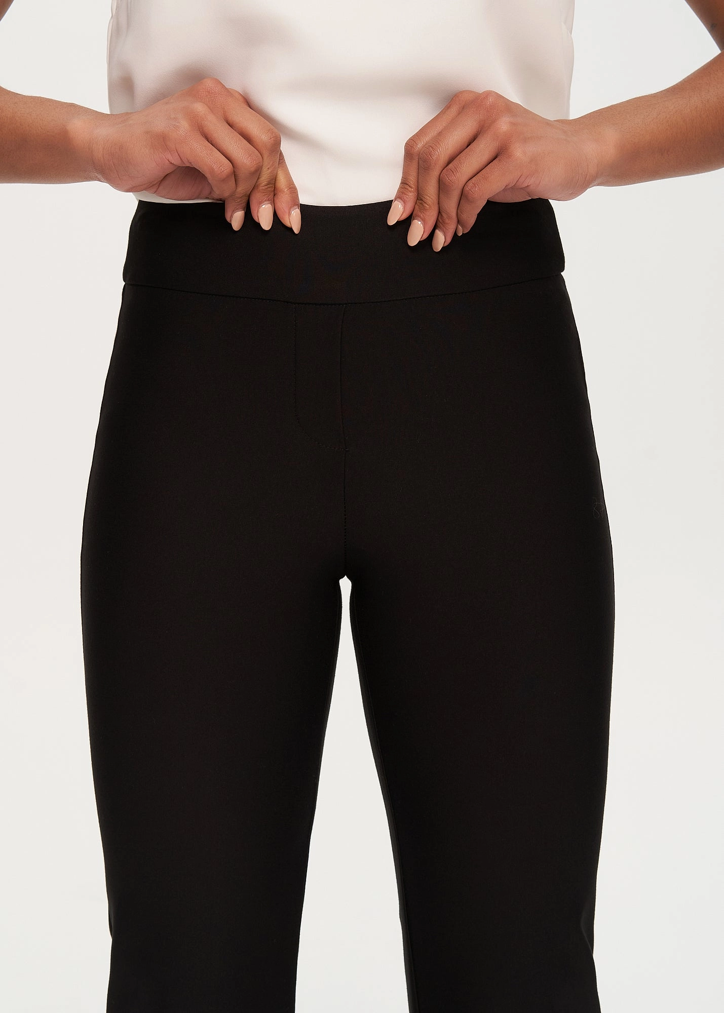 Ripstop Reinforcement Flex Fit Design Ashley Ponte Wide Leg Pant