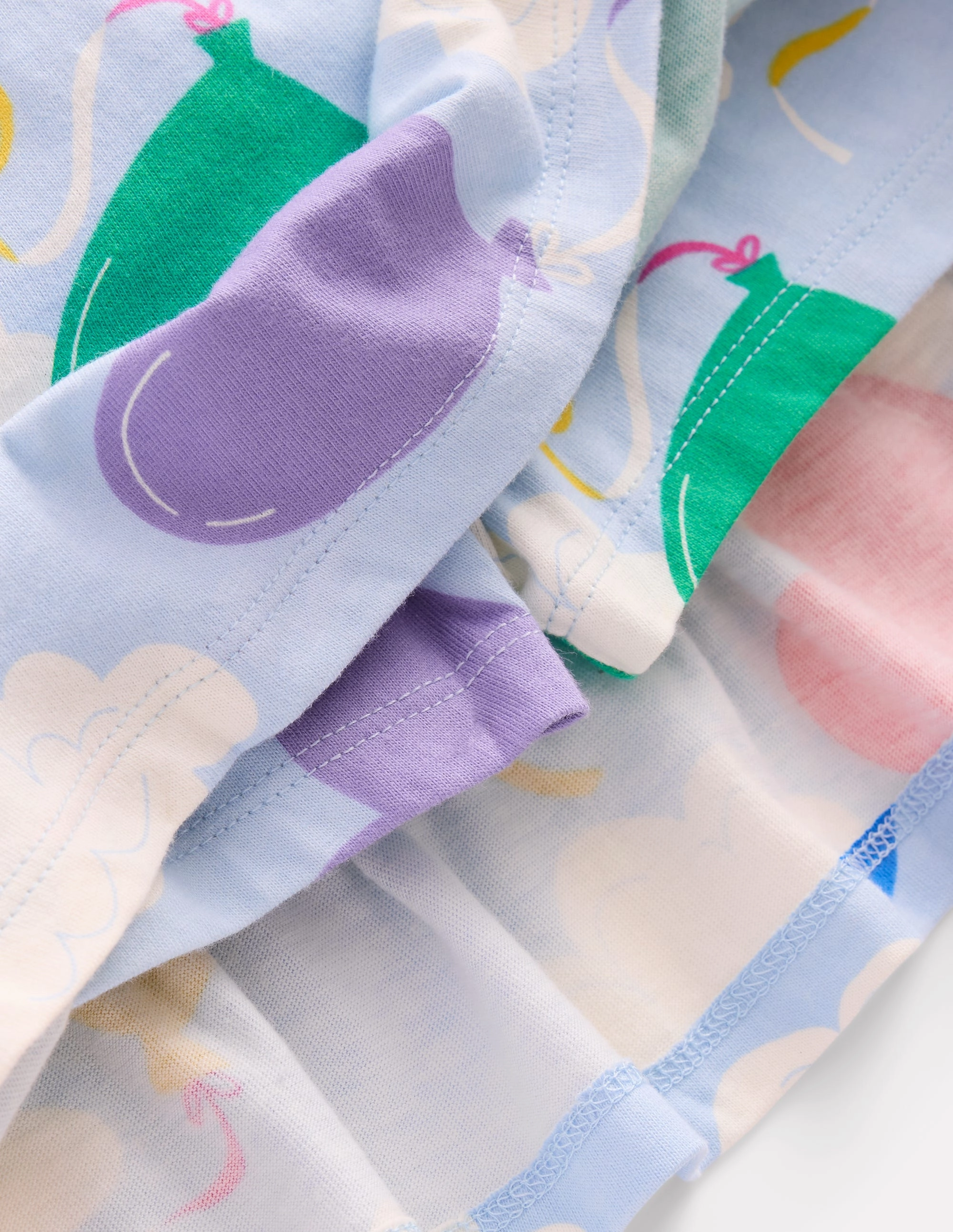 Tiered Jersey Skort-Misty Blue Balloon Sky Bold Cut