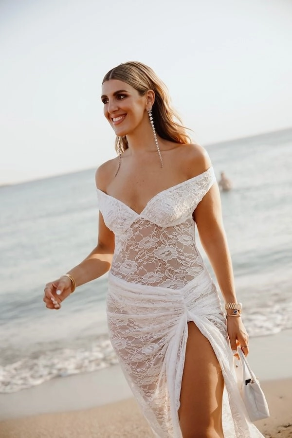 Sharp Profile Aubrey Dress White