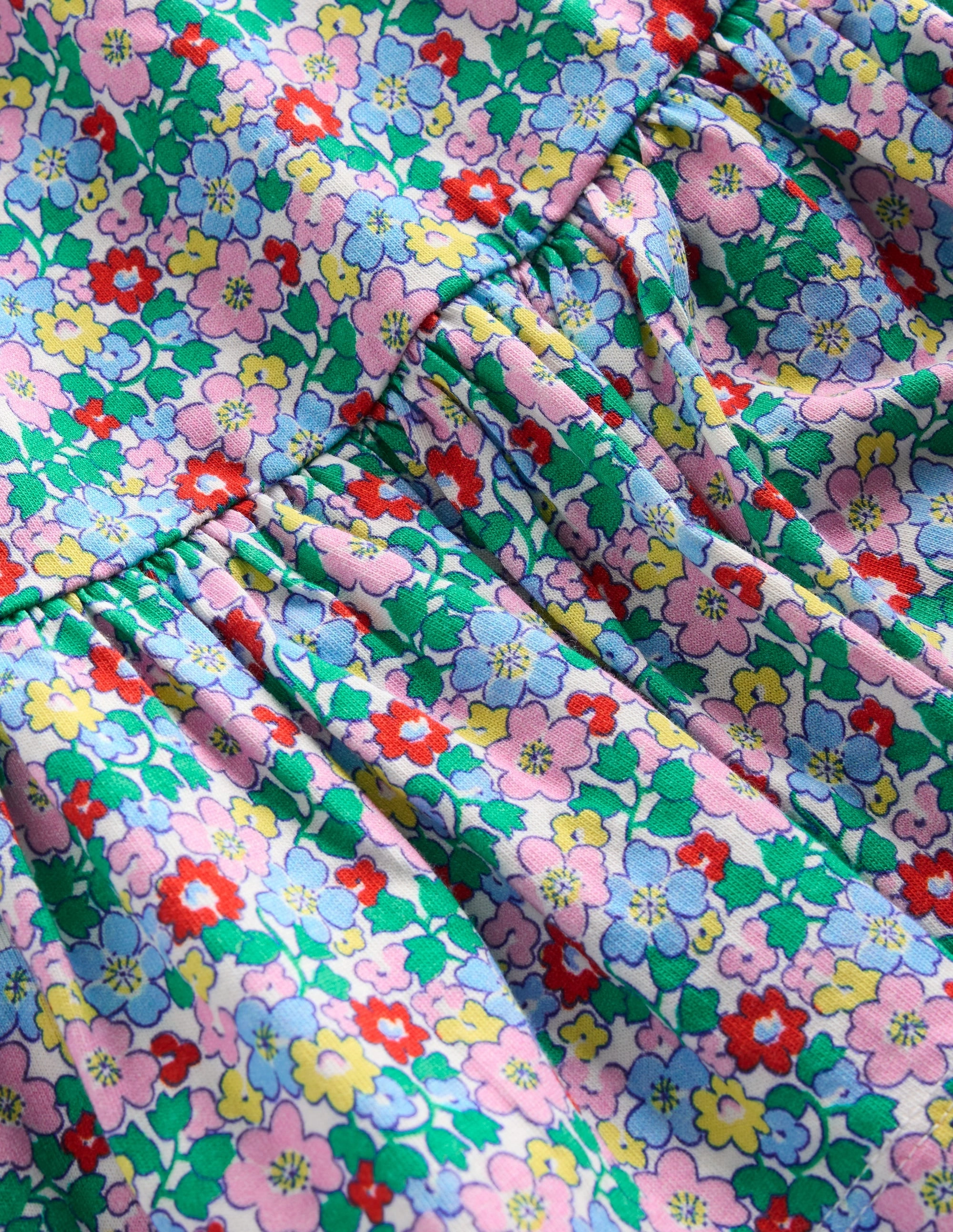 Aurora Shirred Twirly Dress-Multi Flowerbed Casual Chic Wear