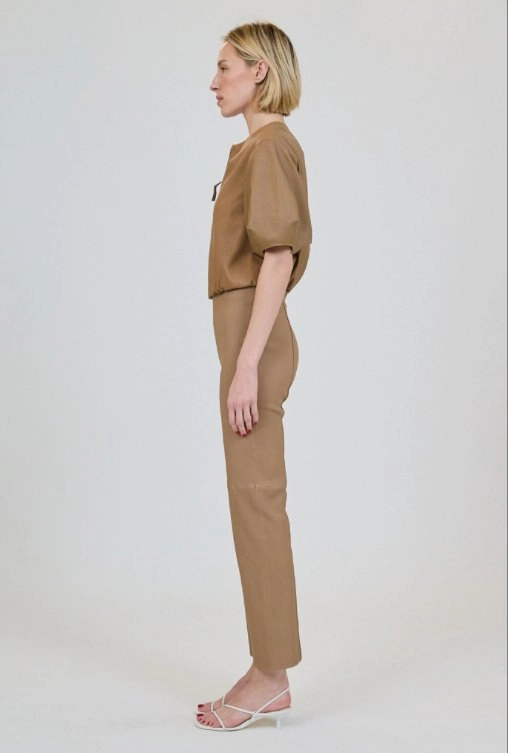 Austin Short Sleeve Zip Up Jacket Taupe Resilient Fabric Blend Quick Dry Blend