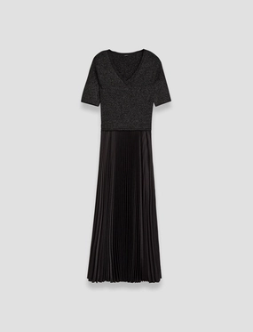 Domat Pleated Lurex Dress Chic Vibe