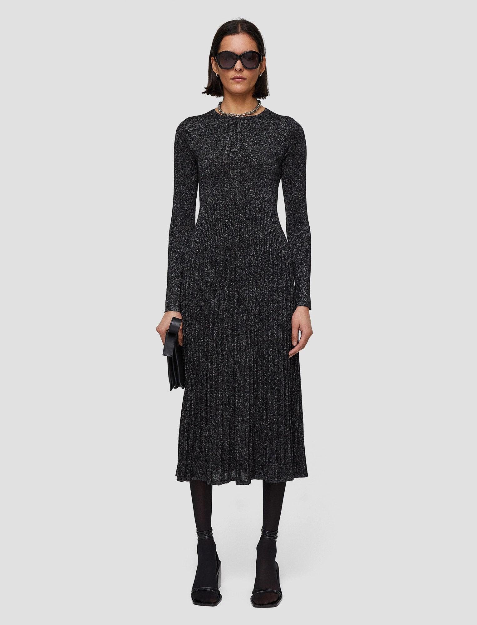 Lurex Knit Dress Dew Tone