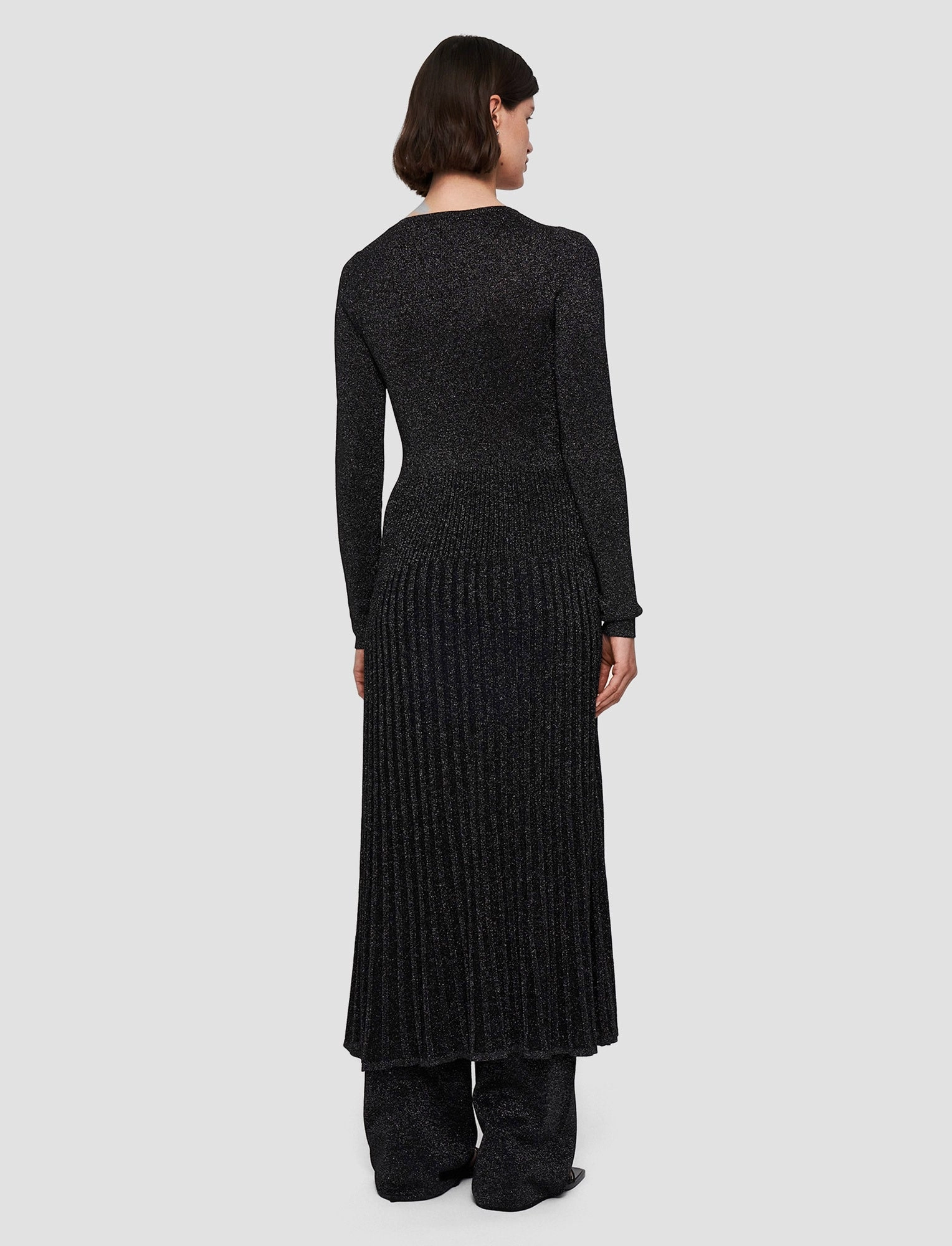 Effortless Layer Wear Easy to Wear Lurex Knit Dress