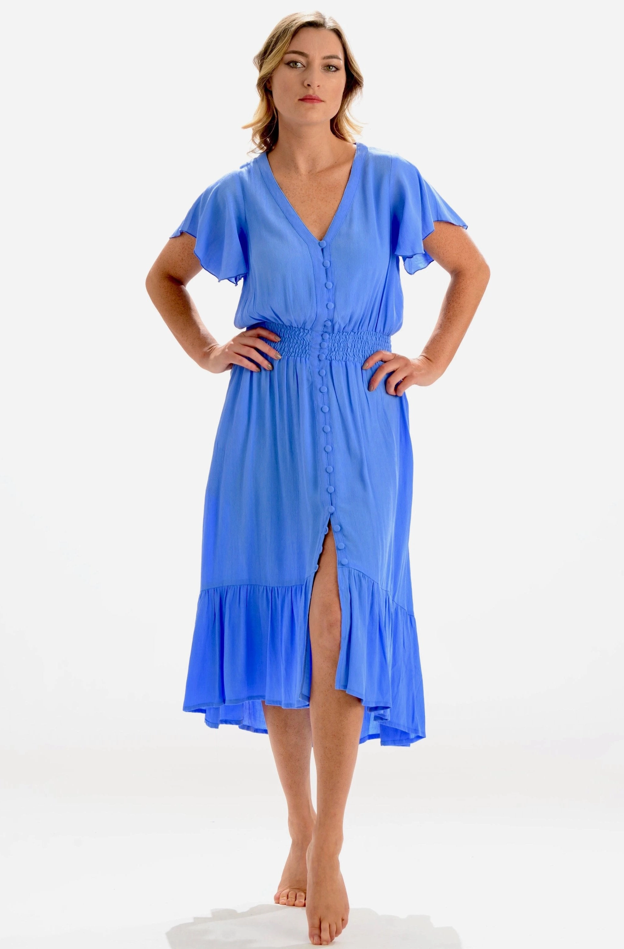Ava Dress / Periwinkle Comfy Fit