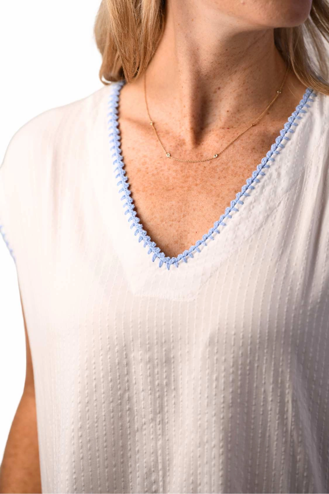 Tailored Piece Azure Dress / White