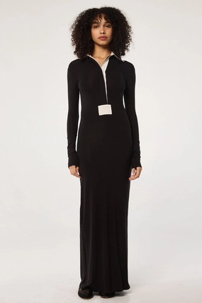 BABIL DRESS Flared-Hem Knot-Detail