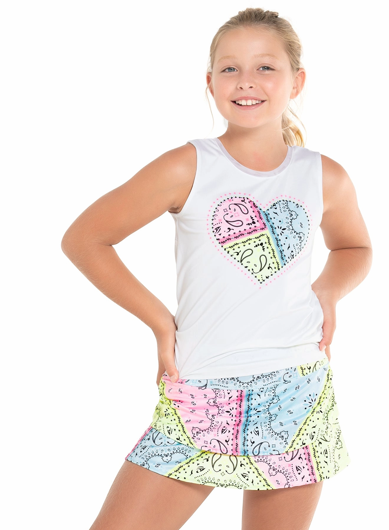 Bandanna Love Tie Back Tank VentilatedBack