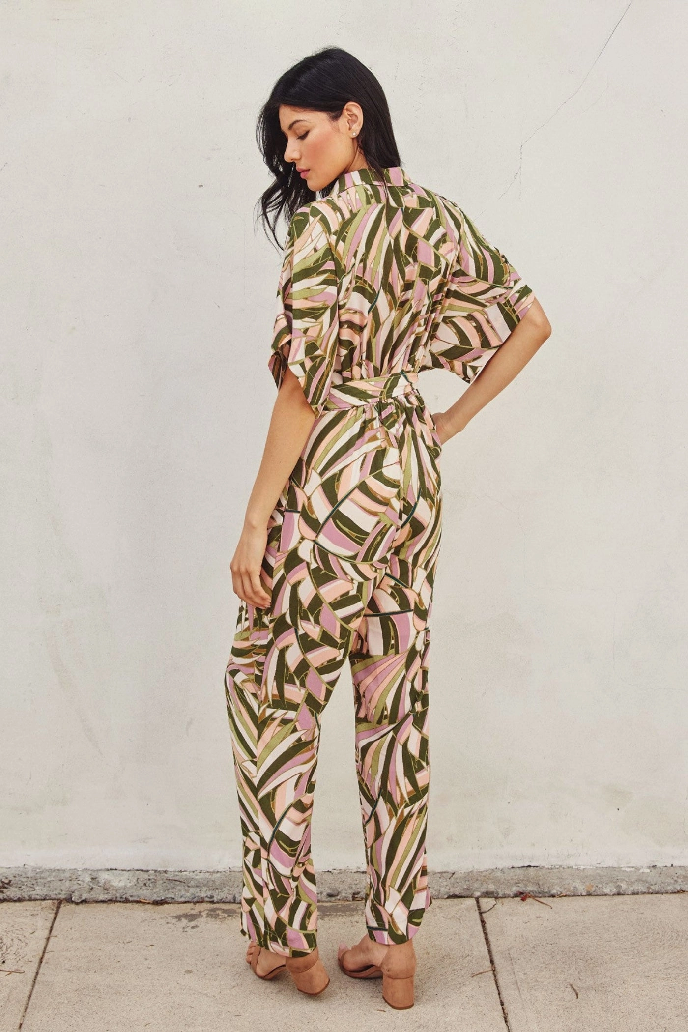 KAI SURPLICE PULL-ON JUMPSUIT Relax Dance Versatile Luxury