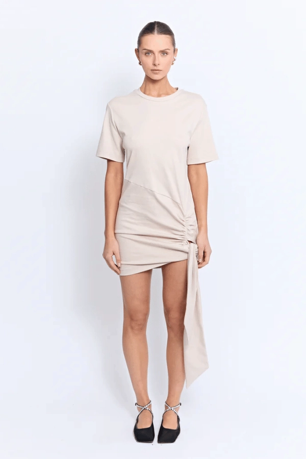 Bassette Mini Dress Ecru Playful Cut Everyday Piece