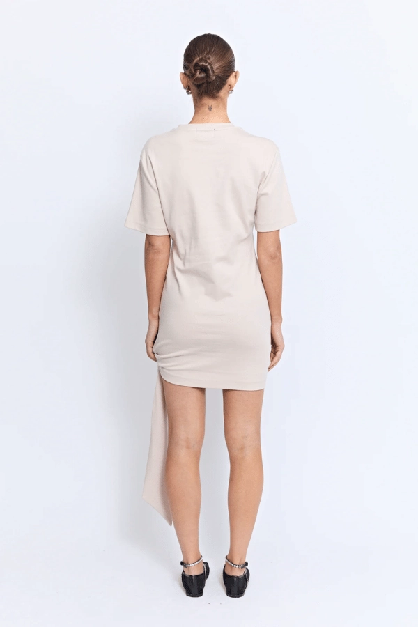 Bassette Mini Dress Ecru Front-Zip