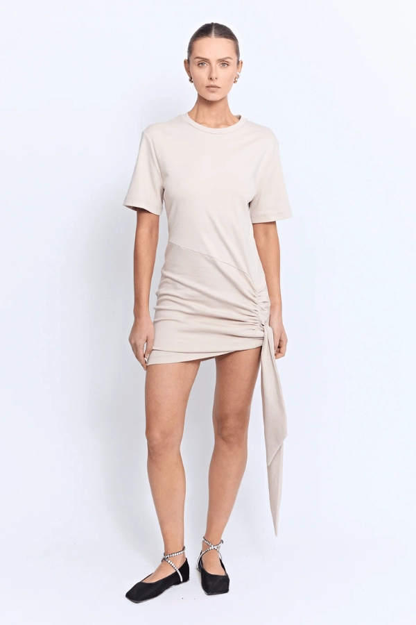 Art Spirit Bassette Mini Dress Ecru