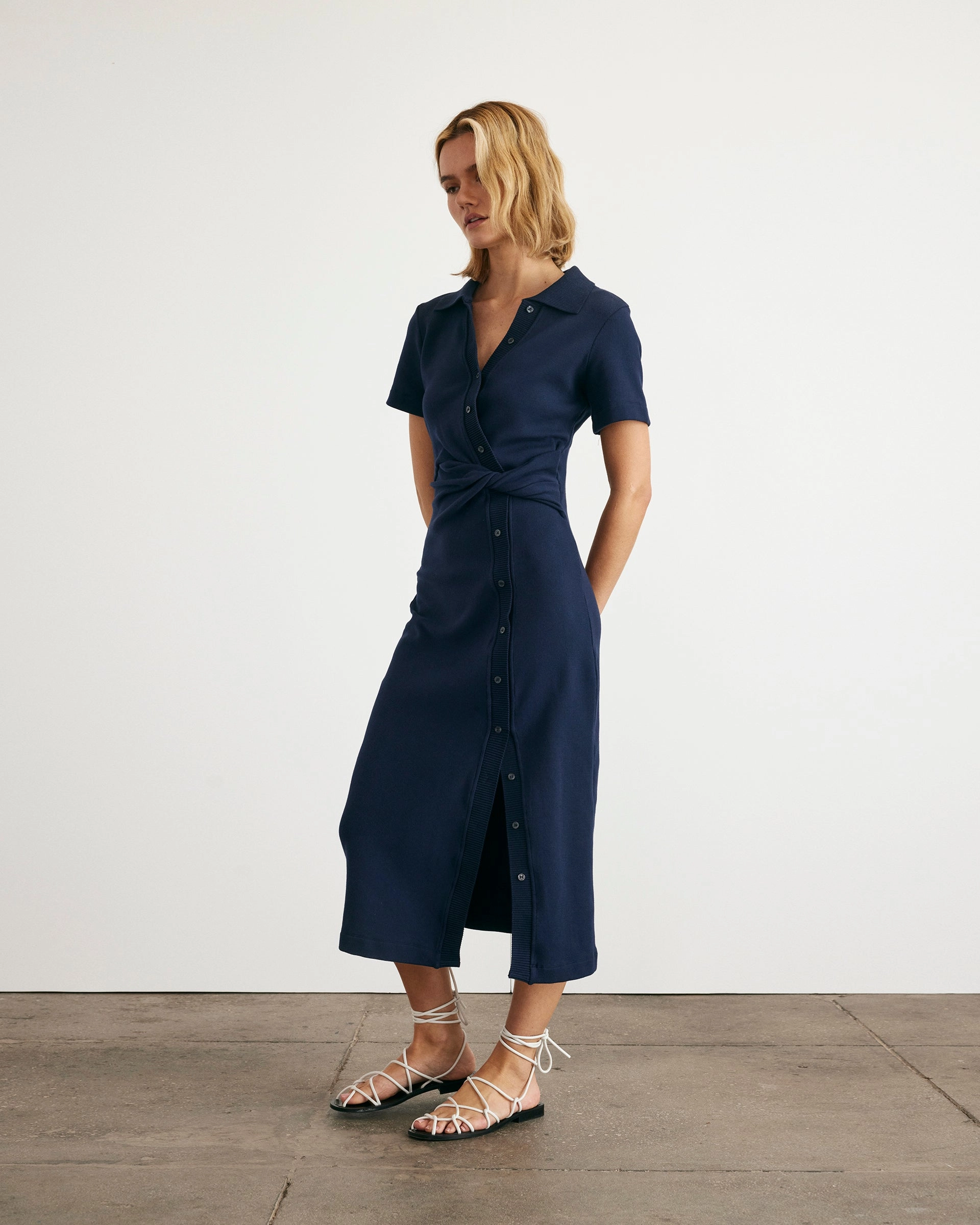 Short Sleeve Ellicot Dress Bold Movement