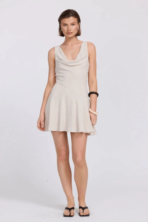 Comfortable Design Bella Mini Dress Neutral