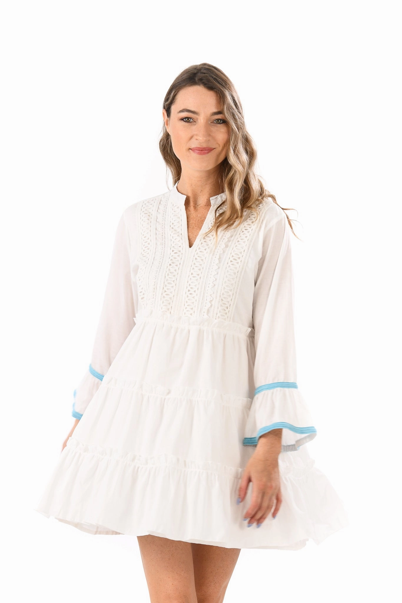 Belle Dress / White Shade Glow