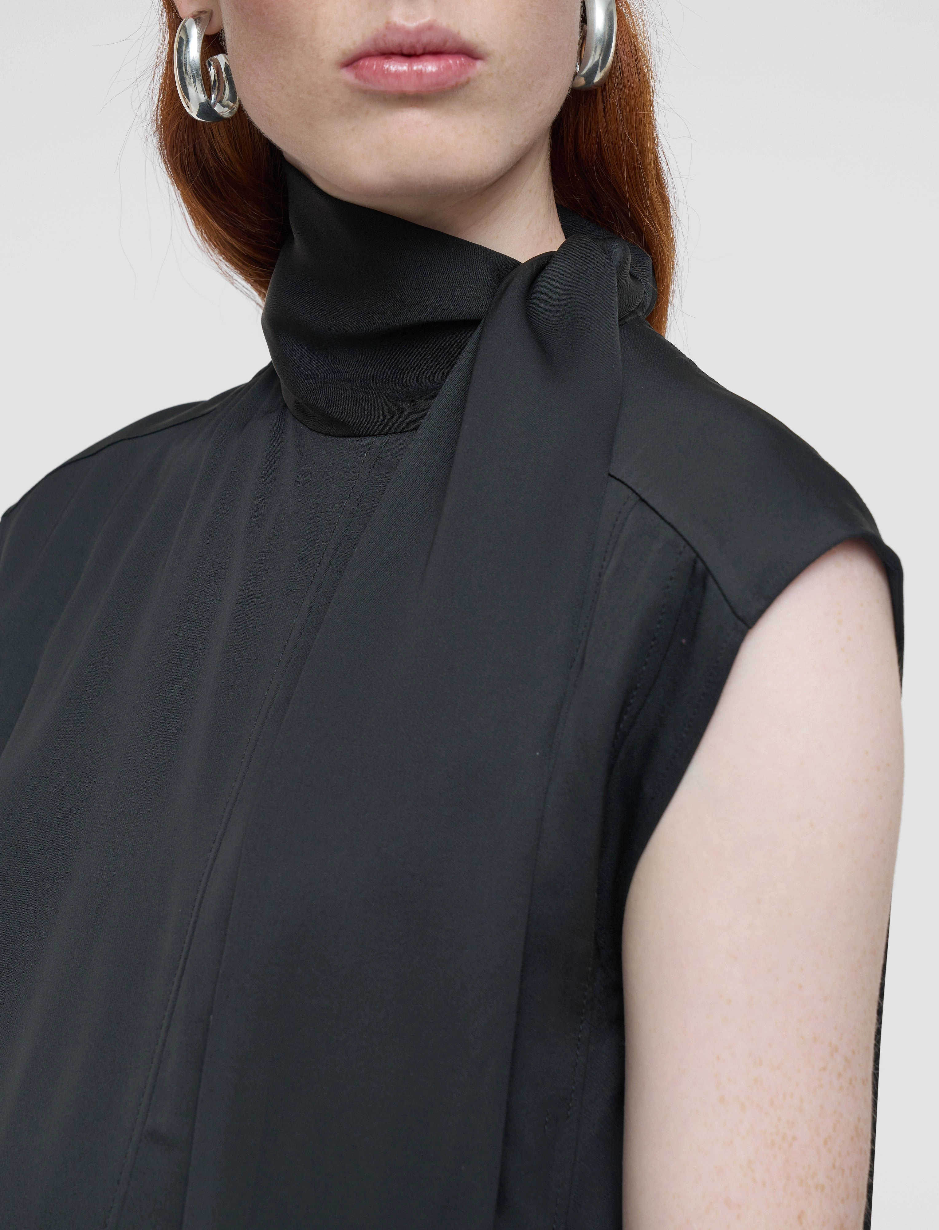 Sandy Light Crepe Dress Church Scene