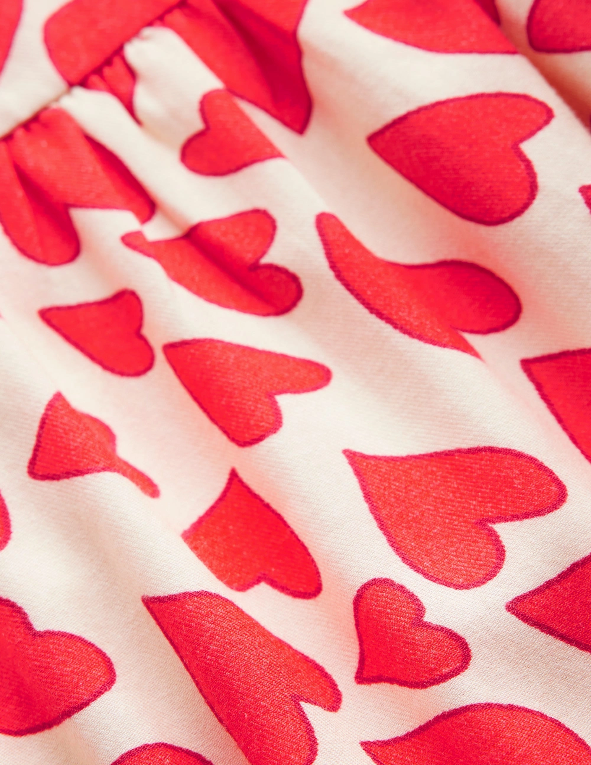 Betsy Tiered Twirly Dress-Poppy Red Hearts Work Look Light Volume