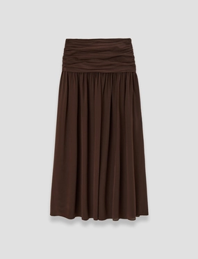 Bex Crepe de Chine Silk Skirt Vibrant Flow Reinforced Seams