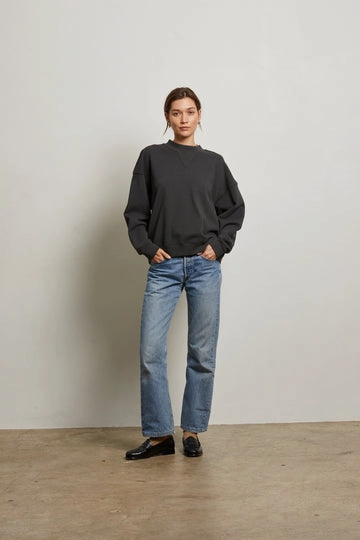 Compression Fit Technology LowProfile Zipper BLAKE FRENCH TERRY CREW NECK