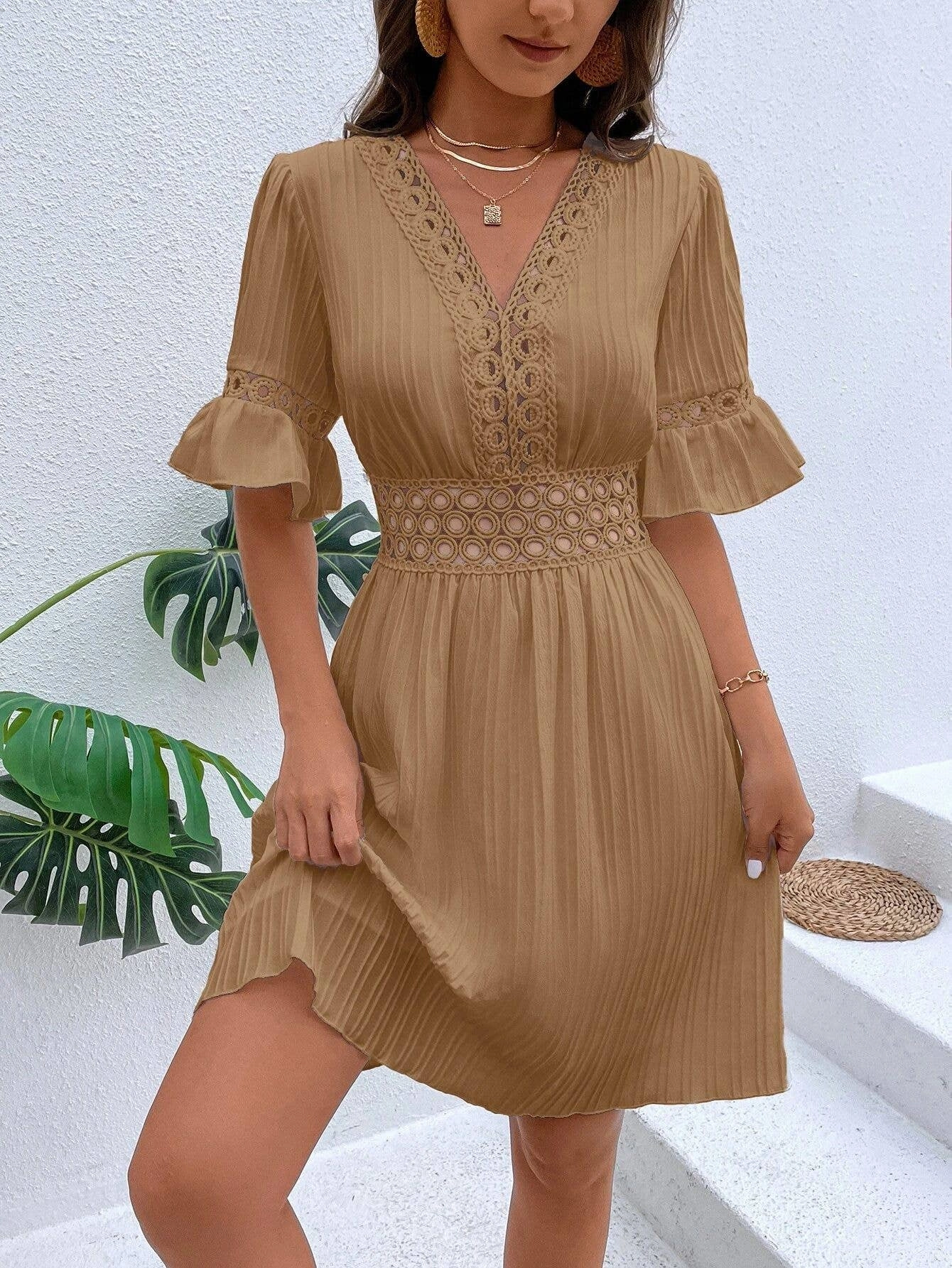 Bohemian Casual Ruffle Dress_CWDSD4029 Weekend Fresh