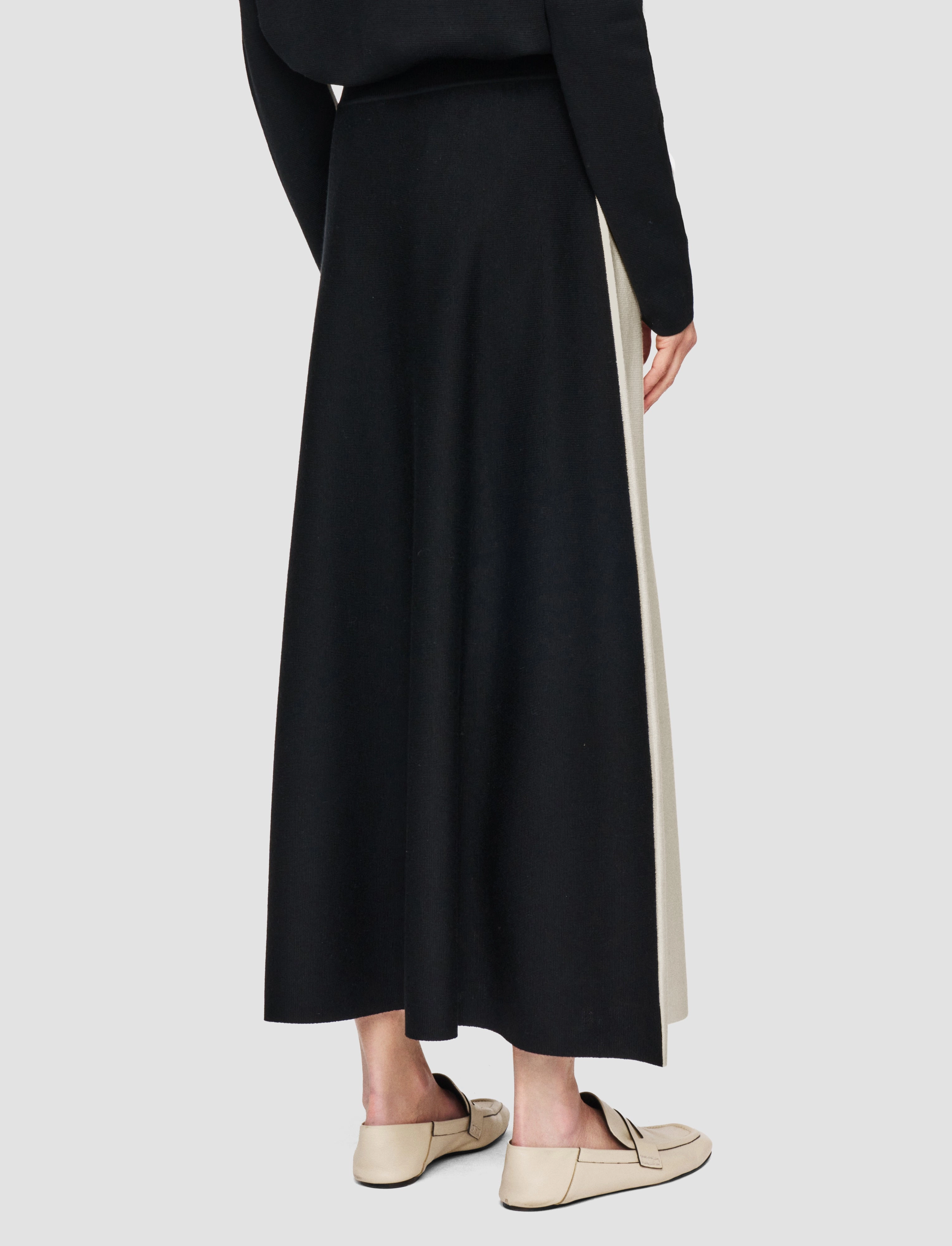 Bi-Colour Knit Skirt High Street Chic All Season