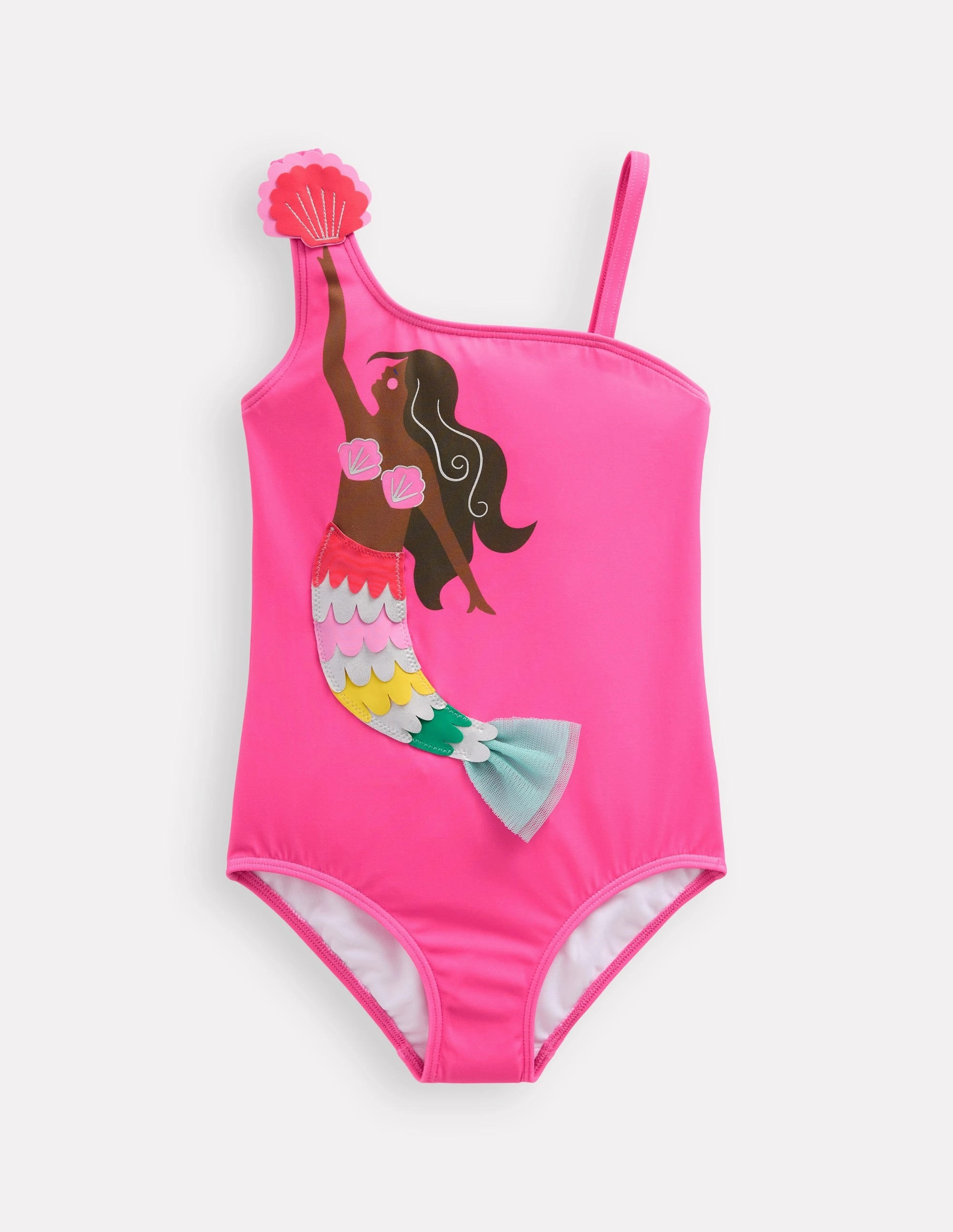 Ocean Life Festival Ready Sunday Appliqu Swimsuit-Pink Mermaid
