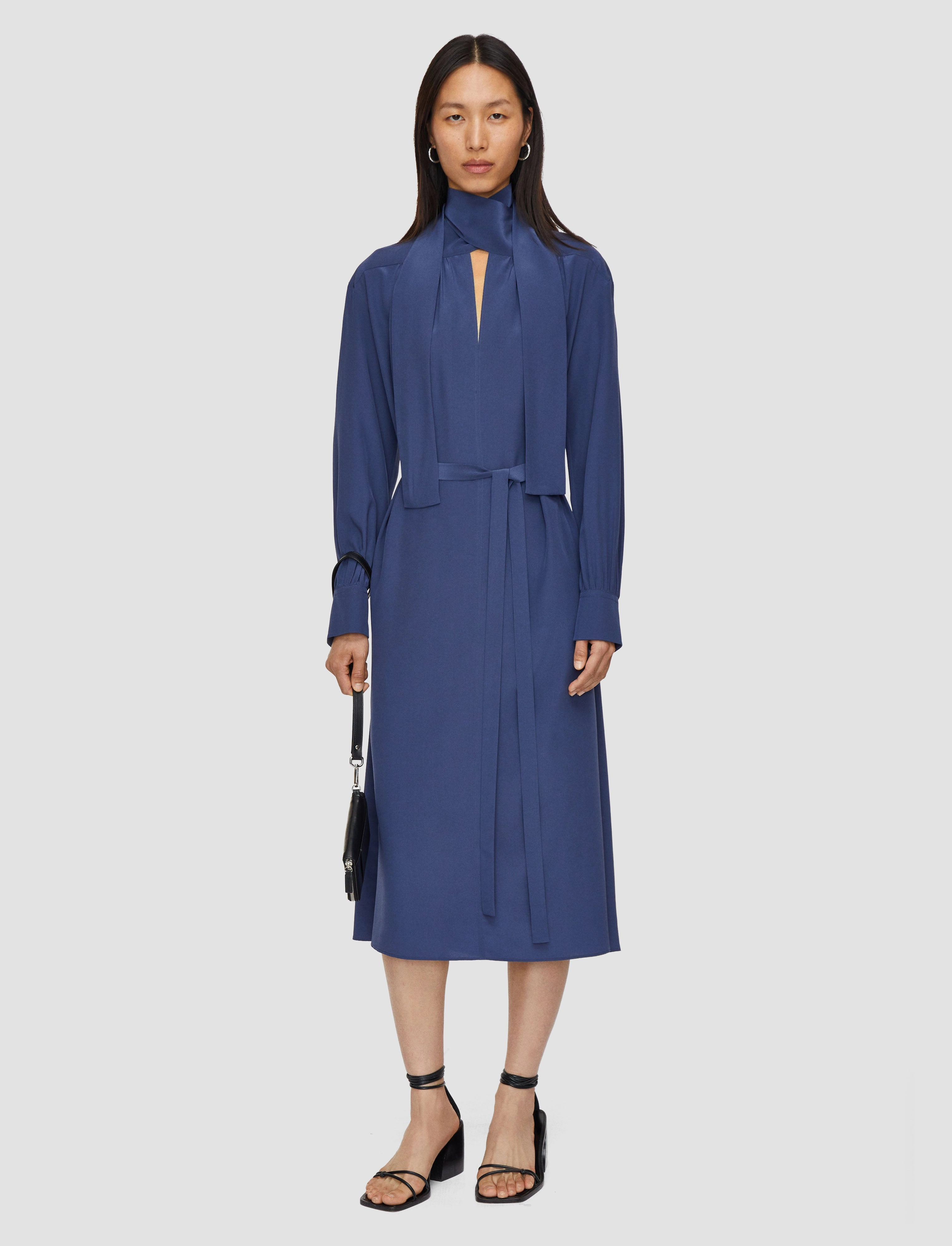 Bolero Silk Crepe de Chine Dress Mood Focused Flare Breeze