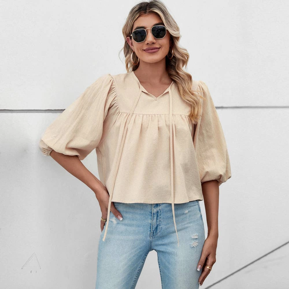 Adaptive Fit Technology ContouredPanels BOW TOP WITH FIVE-QUARTER SLEEVES_CWTBLS0768