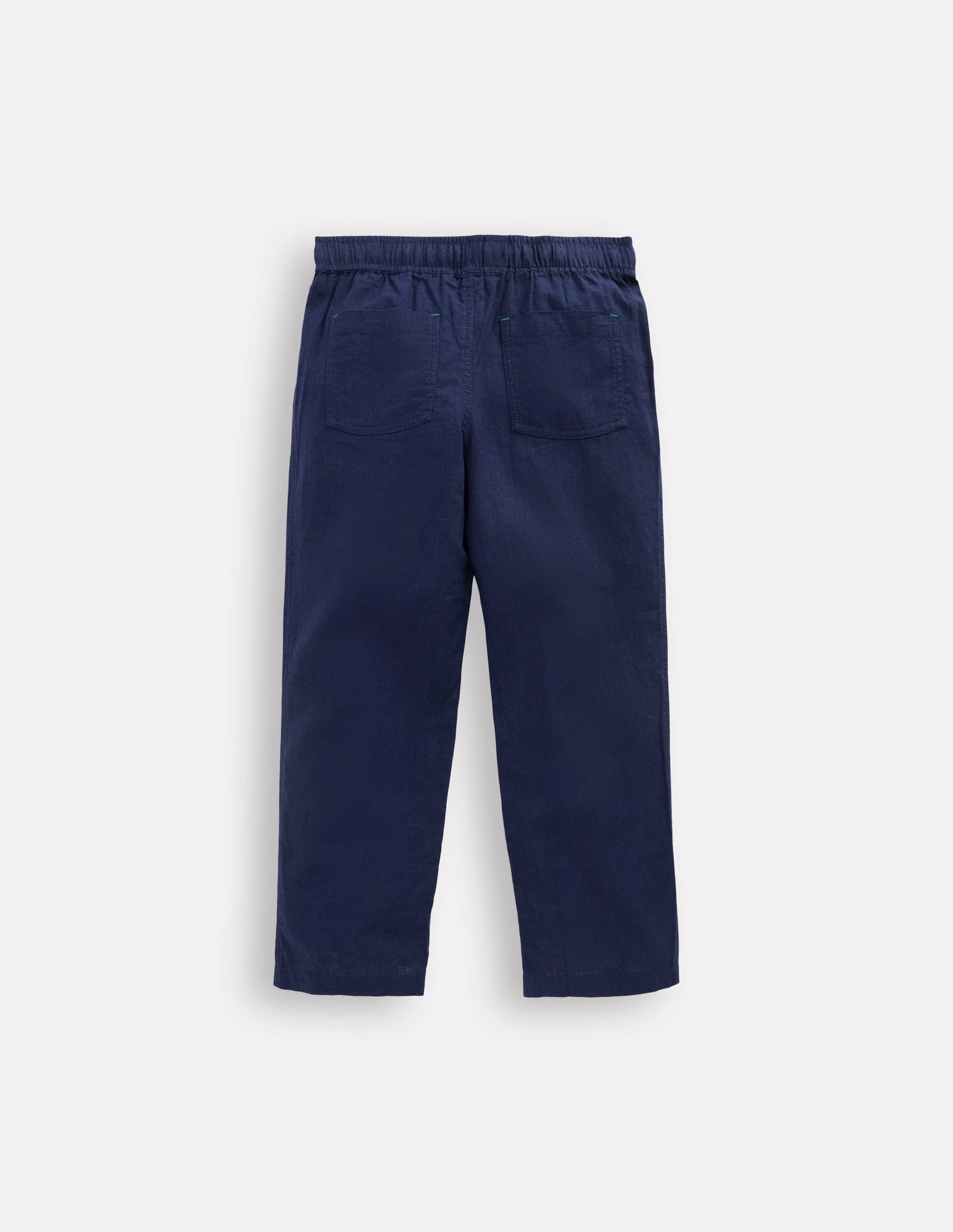 Cotton Linen Pull-on Trouser-Navy Breathable activewear