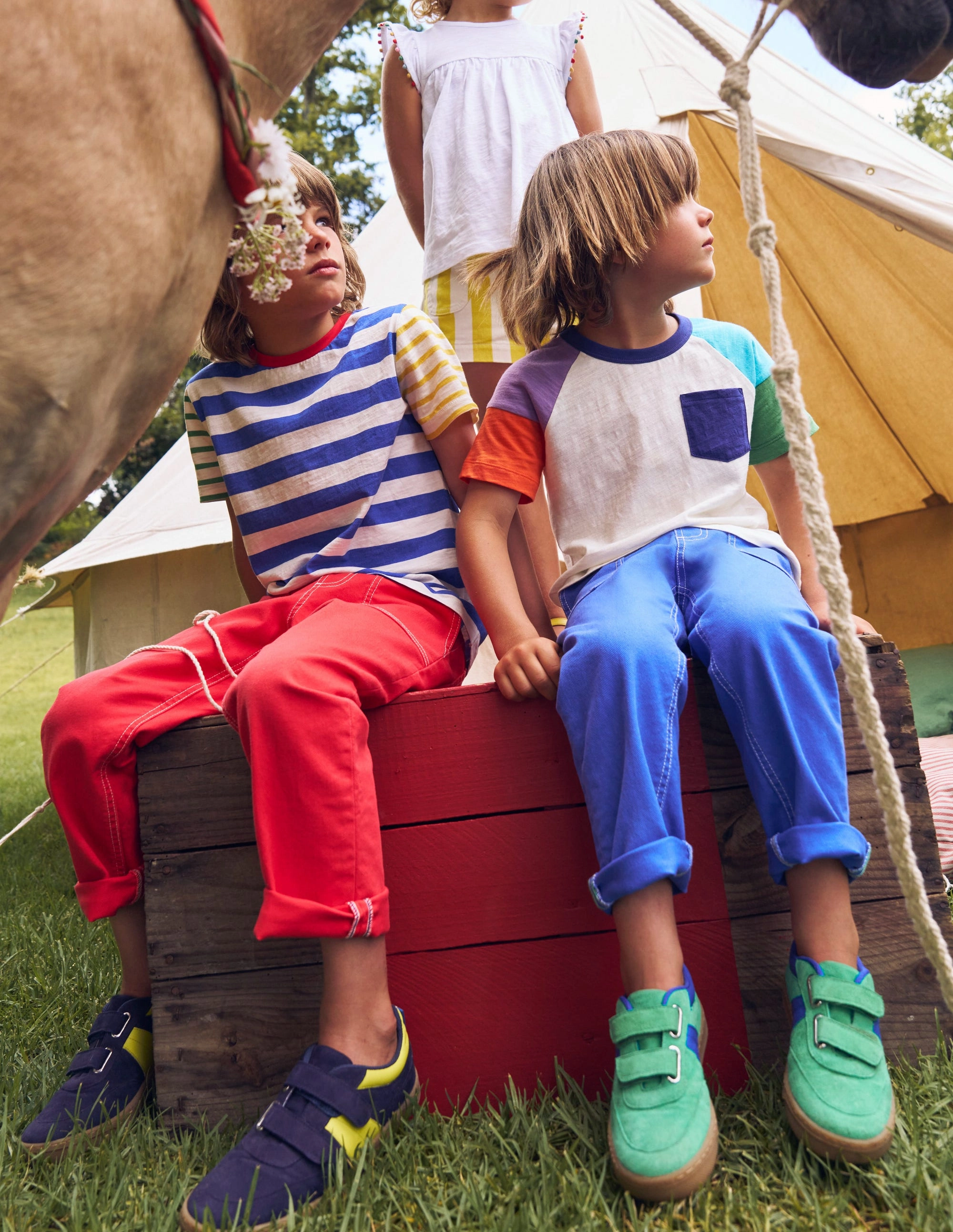 Pull-on Cotton Trouser-Blue Heron Basic Style