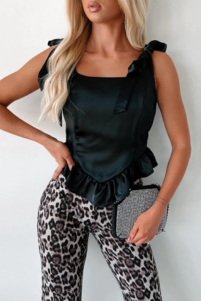 DurableStitching Bringing The Class Satin Top (Black)