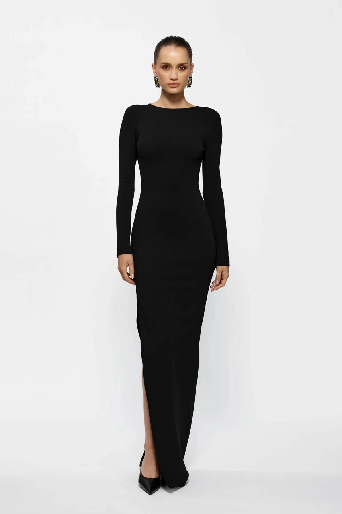Minimalist Look Indie Gown Black
