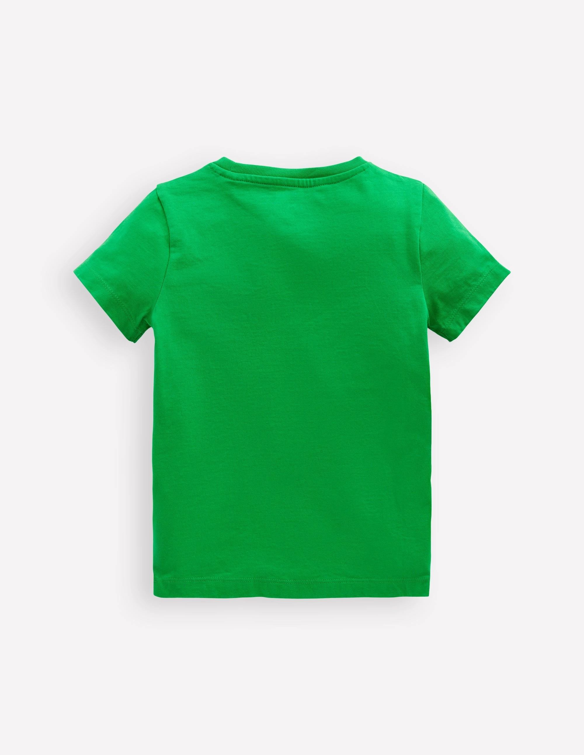Zip Applique T-shirt-Sapling Green Whale HighCollar Design