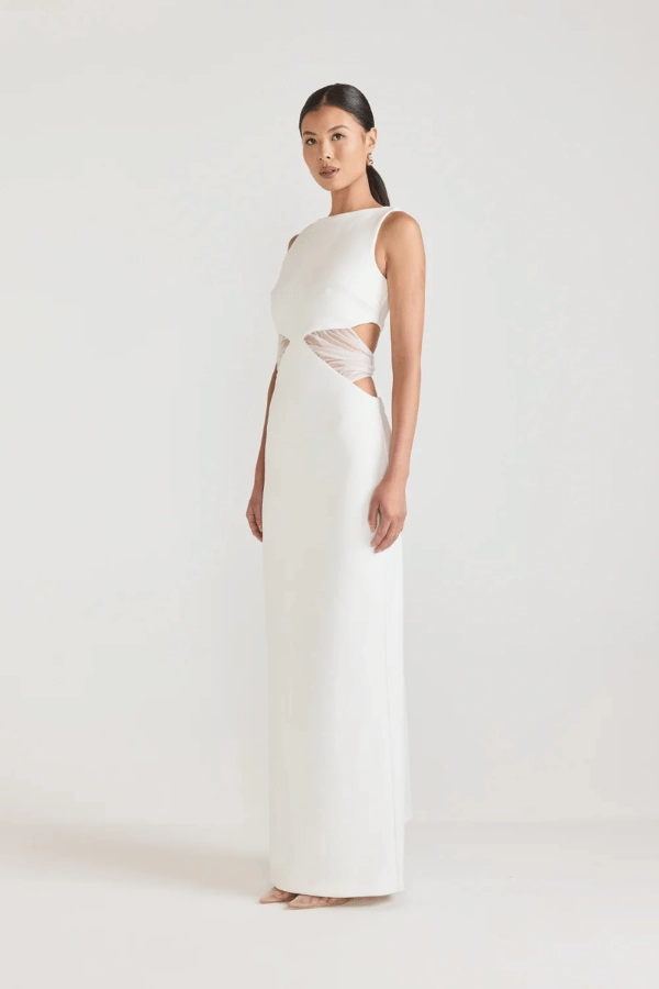 Bellina Dress Ivory Long Lines