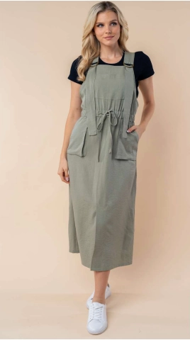 Lux Look Maysen Overall Dress (Sage)