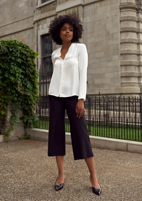 Minimalist Fit Smart Stretch Carrie Black Ponte Wide Leg